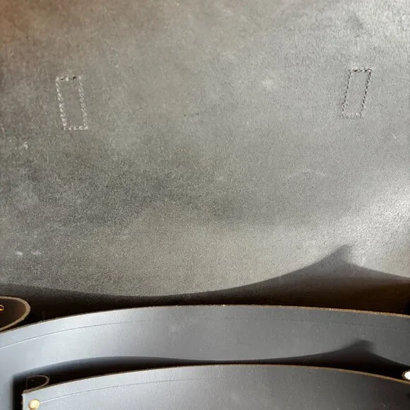 Cambridge Satchel Company Navy Leather Messenger Laptop Bag Travel NWT !!! - Picture 8 of 12